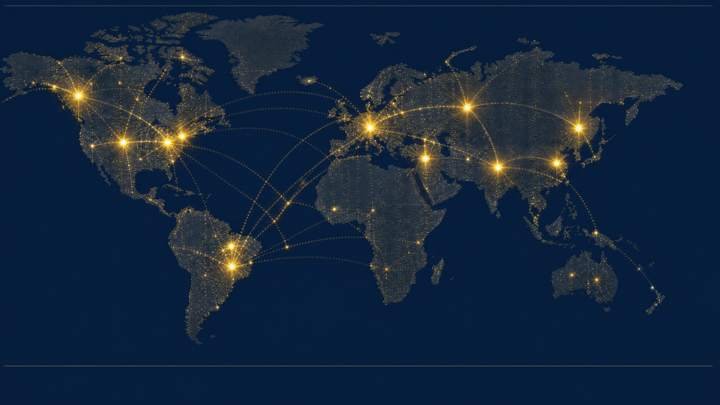 The Azur global reach map